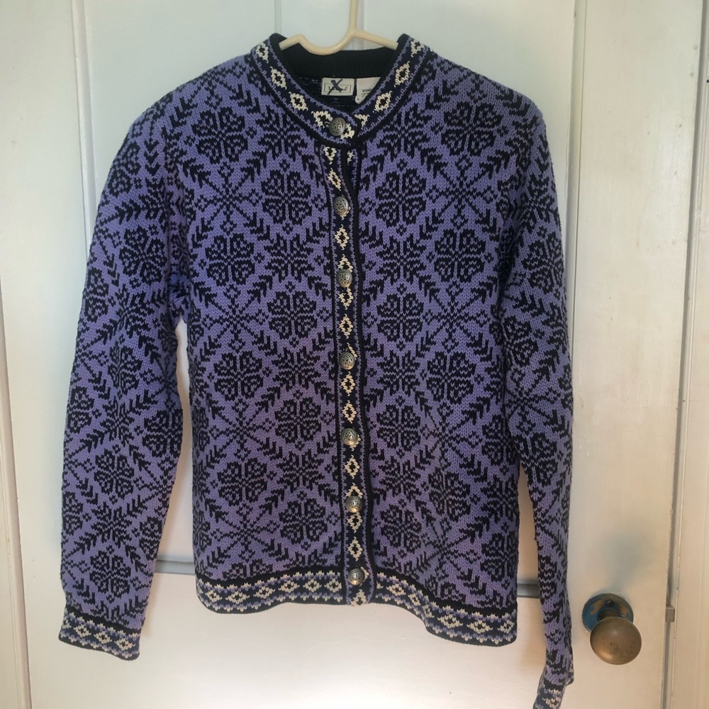 LL. Bean sweater cardigan fairisle